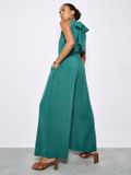 Apricot Broek met wijde pijpen en zachte plooien Teal