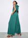 Apricot Broek met wijde pijpen en zachte plooien Teal