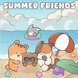 Summer Friends - Bold and Easy: 40 Cute and Cozy Coloring Pages with Bold Animals, Sunny Beach Adventures, and Summer Vibes for All Ages