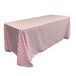 LA Linen Poly Geruit Rechthoekig Tafellaken, 90 bij 156-Inch, Roze/Wit