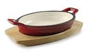 OVALE BRAADPAN MAGMA ROOD 21,7X15 CM