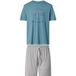 ESMARA MEN Pyjama homme (Bleu/gris, M)
