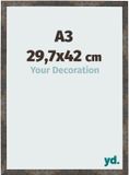 yd. Cadre photo A3 29,7x42 cm - MDF - Métal oxydé - Bologna