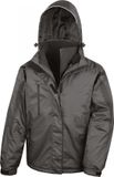Result Men's 3-in-1 Journey Jacket With Soft Shell Inner RT400 - Black/Black - XL