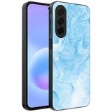 Smartphonica Samsung Galaxy A57 Telefoonhoesje met marmer opdruk - TPU backcover case marble design - Lichtblauw