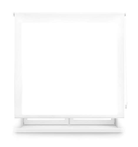 Blindecor Ara Lichtdoorlatend rolgordijn linnen - Optisch wit - 160 x 250 cm