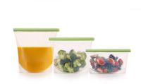 Lékué Vershoudzak Staand - Set van 3, 0,5 L + 1 L + 1,5 L, Herbruikbaar - Green