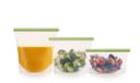 Lékué Vershoudzak Staand - Set van 3, 0,5 L + 1 L + 1,5 L, Herbruikbaar - Green