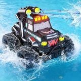 Véhicule télécommandé Amphibious Monster Truck - Jeu d'eau avec pulvérisation - Rotation à 360 degrés - Échelle 1:16 - Vert