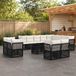 Prolenta Maison Exclusive Tuinset met tuinbank, 13 delig, van polyrotan