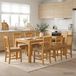 Maison Exclusive Table de salle à manger exclusive - Bois massif en chêne, finition naturelle, 200 x 100 x 75 cm, rectangulaire