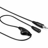 Allteq Jack verlengkabel - 3.5mm - Male To Female - Met volumeregelaar - 1 meter - Zwart