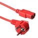 ACT Netsnoer Schuko CEE 7/7 male (haaks) - C13 IEC 60320 rood 5 m AK5403
