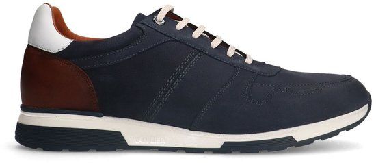 Van Lier - Heren - Blauwe nubuck sneakers - Maat 44