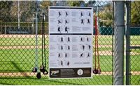 Jaeger Sports MLB Honkbal J-Bands Banner Met Oefeningen Exercise Banner Wit