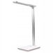 Huslog LED Bureaulamp Dimbaar met 5 Helderheidsniveaus & 3 Lichtkleuren, Oogbescherming, Touch-Bediening, Timerfunctie, Inductielader, Flexibele Arm, Verstelbaar, Wit