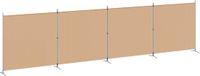 vidaXL 4-Panel Room Divider Beige 698 x 180 cm Stof