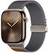 By Qubix - Nylon bandje met Parachute sluiting - Donkergrijs - Geschikt voor Apple Watch 44mm / 45mm / 46mm / 49mm