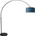 Mexlite Vloerlamp Zwart Metaal Textiel E27 Flair 4661ZW