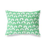 BonaMaison Decoratieve kussensloop, benzine groen-wit werpkussens, decoratieve kussenslopen voor woonkamer, bank, slaapkamer, maat: 45x60 cm - ontworpen en vervaardigd in Turkije