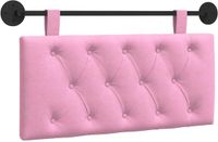 vidaXL Hangend Hoofdbord Roze Stof