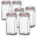 BigDean Set de 6 bocaux de conservation, 1,5 litre - Bocaux avec couvercle et fermeture à vis - Fabriqué en Allemagne - Bocaux en verre avec fermeture à levier pour un stockage hermétique
