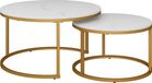 Vicco Montreal Salontafel set – 77 x 40 cm 2 delen Wit/Goud