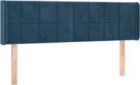 vidaXL Hoofdbord - fluweel - donkerblauw - 147x16x78/88 cm