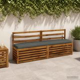 vidaXL - 1-delig - Bankkussen - VUGHT - 100% - Polyester - Grijs - 180 x 30 x 5 cm