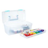 ArtBin Essentials Lift-Out Tray, Art and Craft Opbergdoos - Trans. W/Aqua vergrendelingen & handvat, 6937AG, Aqua Mist Latches