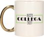 Bellatio Decorations Mok voor collega - beste collega ooit - groen/goud - keramiek - 300 ml