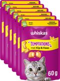 Whiskas Friandises pour chats - Temptations Friandises - Poulet et Fromage - 6x60g