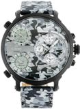 G. Rossi - Serie E11706A2 - Montre homme - Revêtement IPS antiallergique - Cadran Camo gris - Boîtier noir