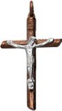MOOYE ® - Collectie Zilveren Kruis brons corpus zilver XL kettinghanger