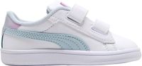 PUMA Smash 3.0 Faded Glow V Inf Baskets à Scratch Enfant Blanc-Aqua Unisex Synthetisch