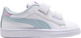 PUMA Smash 3.0 Faded Glow V Inf Baskets à Scratch Enfant Blanc-Aqua Unisex Synthetisch