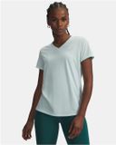 Under Armour Tech SSV- Solid-GRN Dames Sportshirt - Refresh Mint - Wit