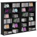 vidaXL Meuble CD Chêne noir 60 x 17 x 92 cm