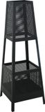 Relaxwonen Poêle de jardin noir métal 40x40x113cm