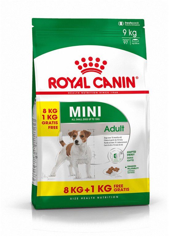 Royal Canin Mini Adult - Hondenvoer - 8+1 kg Bonusbag
