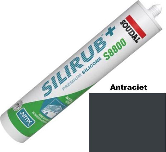 Soudal Silirub+ S8800 silicone natuursteen antraciet 310ml