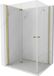 Mexen Mist-F Duo opvouwbare douchecabine links 110 x 100 cm, transparant, goud