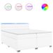 vidaXL Boxspringbed met matras, wit, 200x200 cm, kunstleer