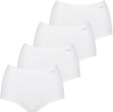 sloggi Maxislip Pure Comfort Maxi Dames Wit Katoen/Elastaan Effen 4 Stuks