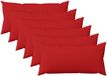 vidaXL - Kussensloop - 6 st - HEERLEN - Rood - 40 x 80 cm - Stof