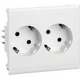 Schneider Electric Schukosteckdose CYB-PS 37grad Slave 2fach 16A/250V anreih Master/Slave weiß 9016 5940010