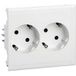 Schneider Electric Schukosteckdose CYB-PS 37grad Slave 2fach 16A/250V anreih Master/Slave weiß 9016 5940010
