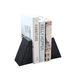 Fox Run Zwarte marmeren decoratieve boekensteunen, set van 2 zware boekensteunen, 3" x 5"