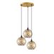 Opviq Elegante zwarte kroonluchter in hoogte verstelbaar van 37-117 cm, metalen behuizing, diameter 25 cm, 3 x E27-fitting, perfect voor moderne woonruimtes, IP20-gecertificeerd