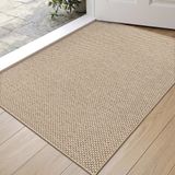 Famanu - Tapis de porte intérieur 60 x 90 cm - Beige